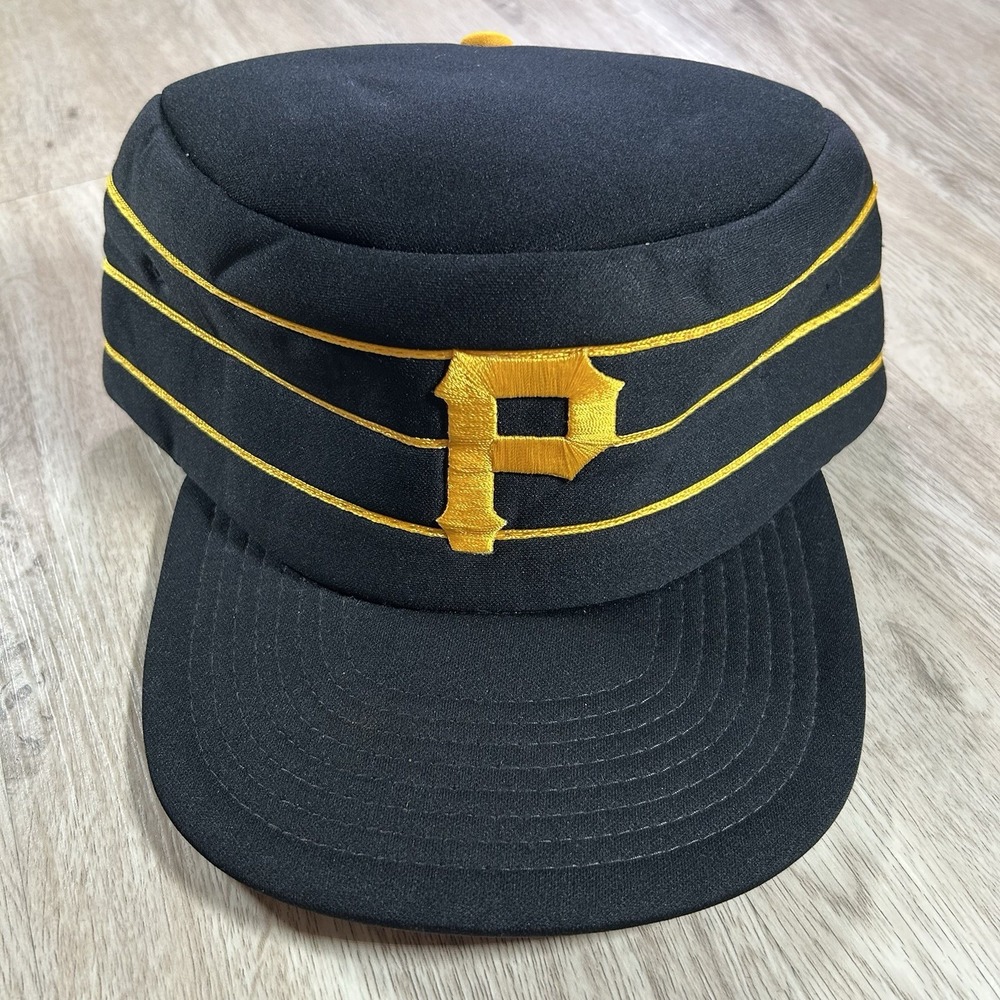 VTG Pittsburgh Pirates Pillbox Snapback Hat MLB Baseball Universal Black Cap